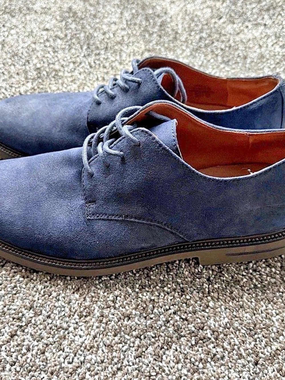 Polo Ralph Lauren Torian Leather Derby Shoes in Blue US 10.5